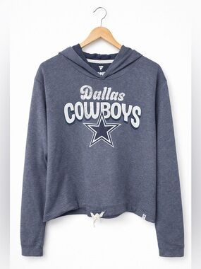Dallas Cowboys Cropped Hoodie Women’s XXL Tie Hem Fanatics NFL NWT